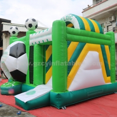 inflatable football castle slide inflatable football theme bouncy castle for kids