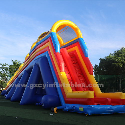 Commercial Giant Inflatable Water Slide Inflatable Climbing Wall Water Slide