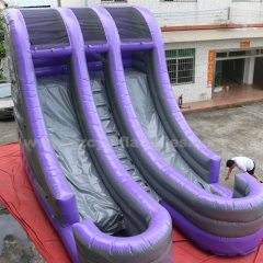 Commercial Grade PVC Inflatable Double Water Slide with Pool