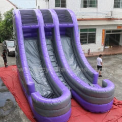 Commercial Grade PVC Inflatable Double Water Slide with Pool