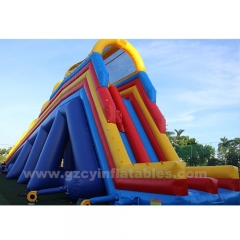 Commercial Giant Inflatable Water Slide Inflatable Climbing Wall Water Slide