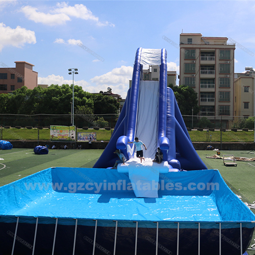 Commercial Large jumping water slide bounce house inflatables water slide with pool