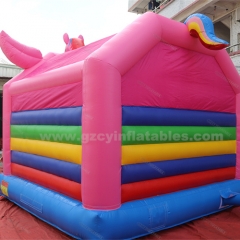 Pink Unicorn Kids Inflatable Bouncy House Bouncer Castle