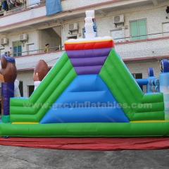 Outdoor inflatable playground fun city bouncy castle for kids