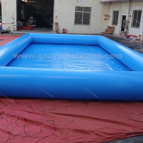 Custom PVC square blue inflatable swimming pool