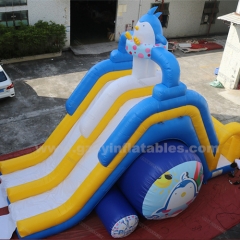 Commercial Kids Inflatable Penguin Slide With Pool