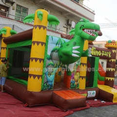 Commercial kids Inflatable Dino Park Inflatable House Jumping Castle Slide