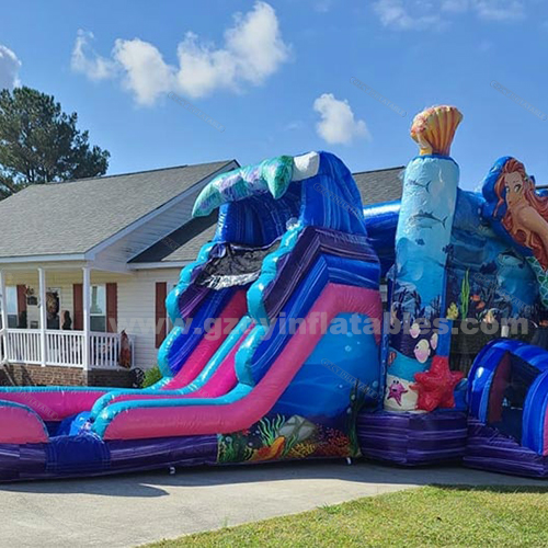 Mermaid Kids Inflatable Jumping Castle with Slides