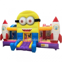 Minion Commercial Inflatable Bounce House Combo, Kids Jumping Inflatable Castle