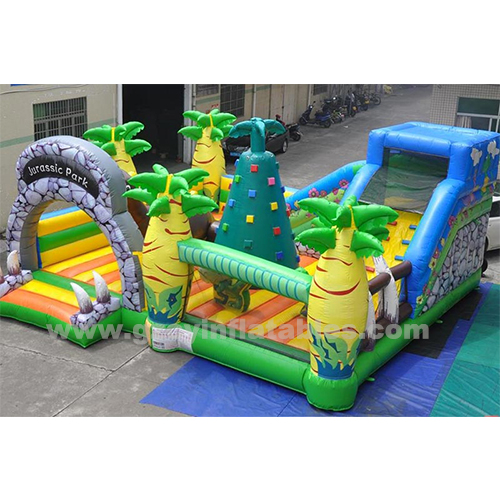 Jurassic Park Happy City Inflatable Trampoline Castle Slide amusement park