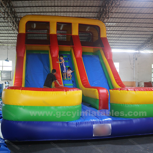 Inflatable Double Lane Water Slide For kids