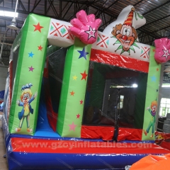 Circus Inflatable Clown Party Castle with Slide