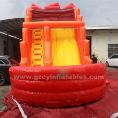 Commercial inflatable water slide combo jumping castle with swimming pool