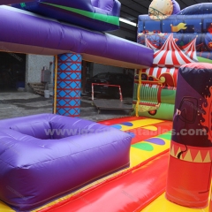 Commercial children's party castle inflatable bounce house combo slide