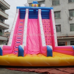 Giant Inflatable Slide,Clow Toboggan Slide,Inflatable Dry Slide With Rock Climbing Game