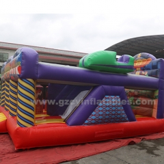 Commercial children's party castle inflatable bounce house combo slide