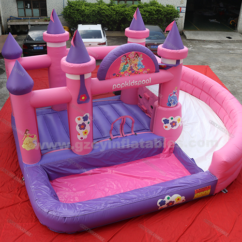 Princess Inflatable Bouncer Castle Slide with Pool