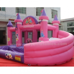 Princess Inflatable Bouncer Castle Slide with Pool