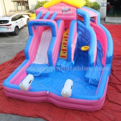 Large PVC Inflatable Water Slide With Pool For kids