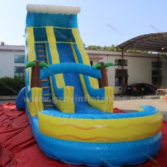 Giant Commercial Backyard Inflatable Water Slide With Pool