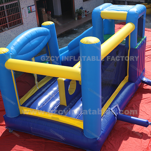 PVC kids inflatable bouncer castle with slide