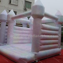 Rainbow Color Inflatable Wedding Bounce House