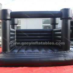 Black inflatable party jumping castle