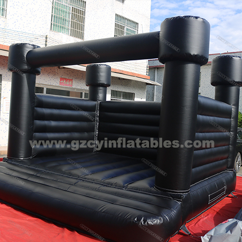 Black inflatable party jumping castle