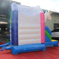 Unicorn inflatable jumping castle with slide