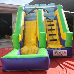 Kids Party inflatable bouncer castle double lane water slide with pool