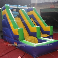 Kids Party inflatable bouncer castle double lane water slide with pool