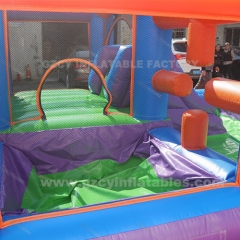 Octopus themed backyard fun inflatable water slide