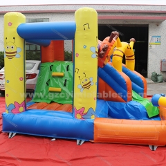 inflatable backyard water slide with pool