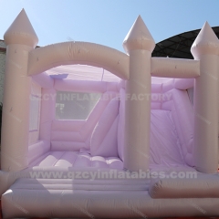 Purple Inflatable wedding bounce castle with slide