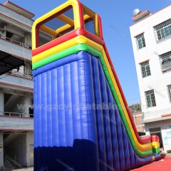 Giant inflatable dry slide