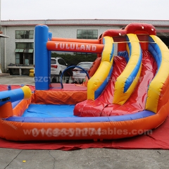 inflatable Castle double water slide with pool