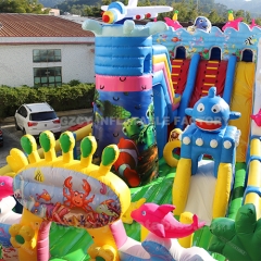 Giant inflatable playground inflatable bounce house inflatable bouncer slide for kids