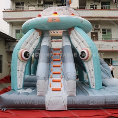 inflatable alien bouncer slide bouncy castle slide combo