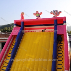 commercial slide water playground giant inflatable slide with pool