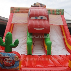 Amusement Park Car Theme Water Slide Backyard Inflatable Bounce Slide