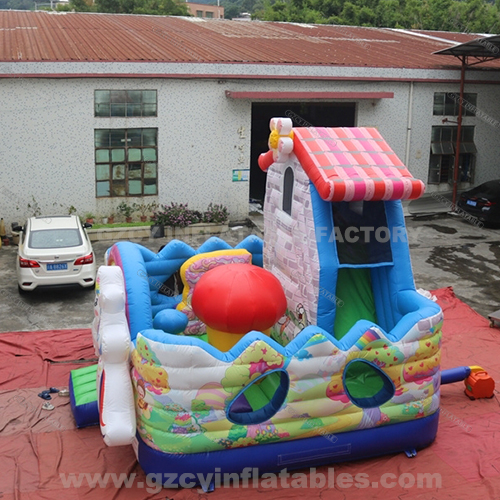 Fun bouncy castle inflatable unicorn playland bounce house