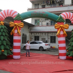 Christmas Candy Arch Inflatable Advertising Inflatable Santa Christmas Tree Elk