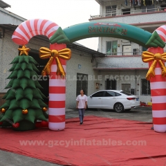 Christmas Candy Arch Inflatable Advertising Inflatable Santa Christmas Tree Elk