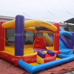 Inflatable Bouncer Castle With Slide For Kids