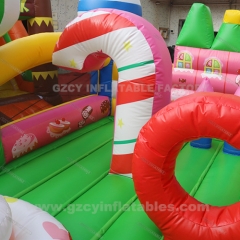 Candy Inflatable Bouncer Jumping Castles With Slide