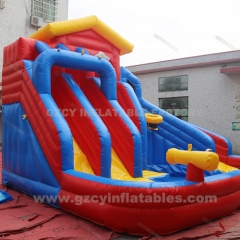 Giant Water Park Inflatable Castle Slide with Pool