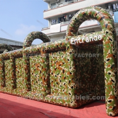 Giant camouflage inflatable maze