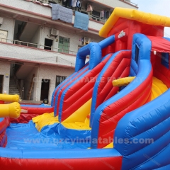 Giant Water Park Inflatable Castle Slide with Pool