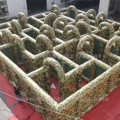 Giant camouflage inflatable maze