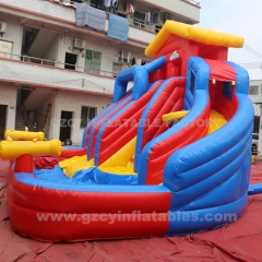 Giant Water Park Inflatable Castle Slide with Pool